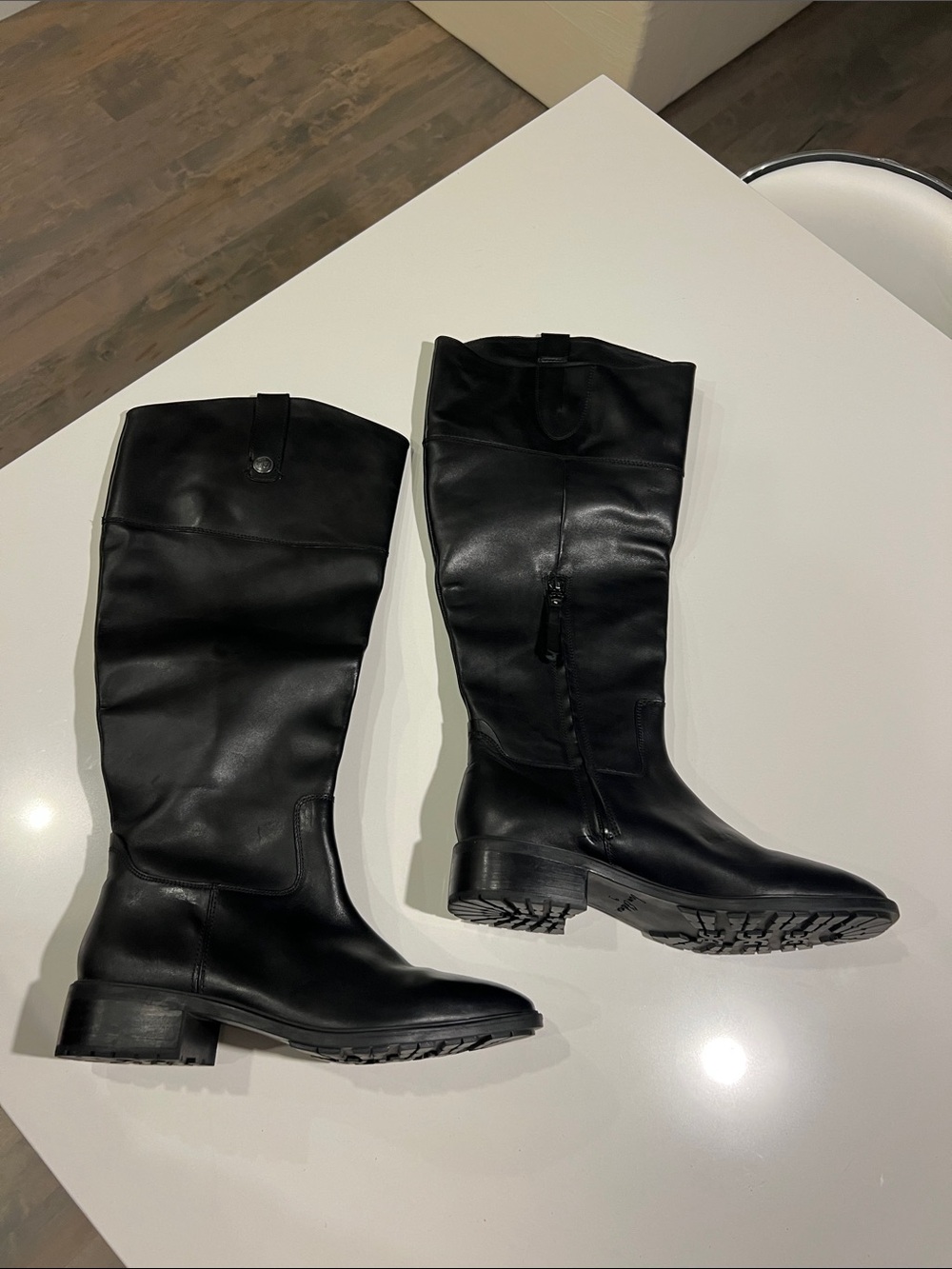 Sam Edelman black leather riding boots size 9